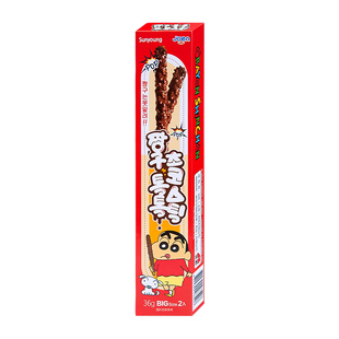 韩国进口sunyoung跳跳糖巧克力饼干棒蜡笔小新联名儿童休闲食品