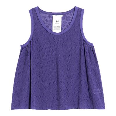 kleeklee环保棉剪花薄棉布背心