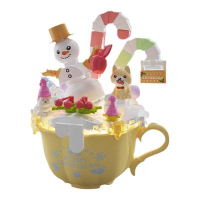 森宝积木圣诞蛋糕杯玩具摆件