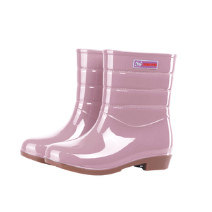 冬季雨鞋女款加绒水鞋加厚防滑防水雨靴桶靴高筒成人雨鞋胶鞋中筒