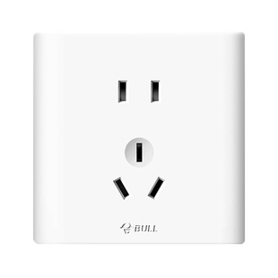 公牛G25白色五孔墙壁插座开关 大板大面板单开5孔一开1孔家用暗装