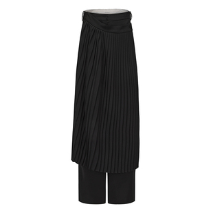 AtelierMissLu【伍德斯托克】2024秋冬解构主义百褶拼接设计长裤