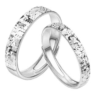 情侣对戒碎冰冰戒指女纯银999小众设计轻奢高级感开口送女友礼物