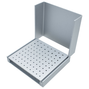 牙科金属100孔全高速车针架消毒盒铝合金开放式车针盒口腔工具