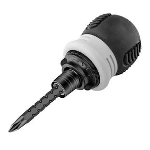 德国迷你型小胖棘轮两用螺丝刀萝卜头十字一字改锥省力小型短柄款