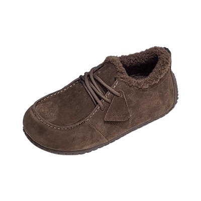 加绒平底防滑百搭勃肯鞋女2025新款冬款女款爆款软底不累脚休闲鞋