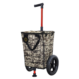 布兰塔经典款手拉车自行车拖车两用车充气大轮买菜车购物车铝合金