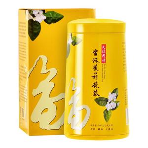 天福茗茶 雪环茉莉 广西横县茉莉花茶女儿环工艺茶花茶新茶100g