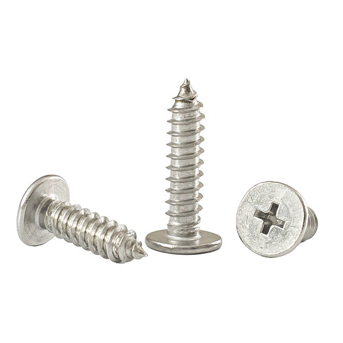 304不锈钢CA扁平头自攻螺丝钉大薄头子平头尖尾十字M2M3M4M5-M6