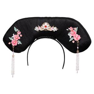 成人发箍格格旗头清朝宫廷风头饰古风满族造型汉服发饰古装假发包