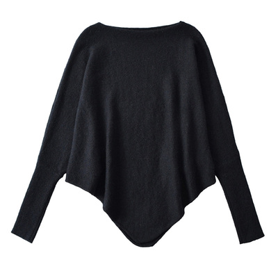 300斤胖mm大码蝙蝠袖针织衫女