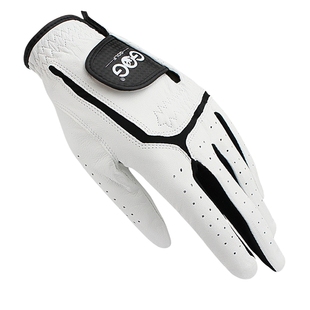 新款高尔夫球手套进口全小羊皮男士左右双手柔软透气白色真皮手套