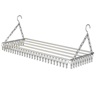 阳台晾衣架窗台室外晒鞋架免打孔壁挂式可折叠晾晒网晒袜子置物架