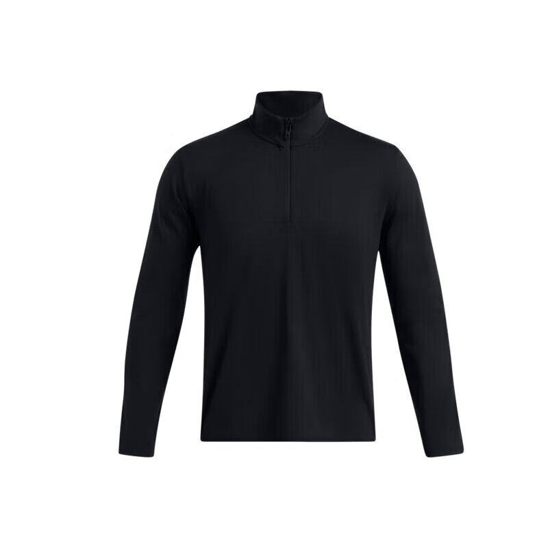 安德玛UA男子Meridian弹性运动健身休闲上衣半拉链长袖T恤1387905