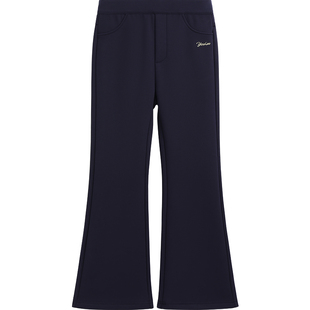 【加绒】英氏童装女童喇叭裤2025秋冬新款儿童加厚休闲裤过冬裤子