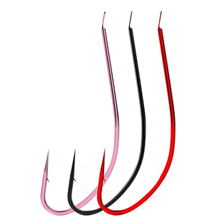 极细条秋田狐鱼钩长柄有倒刺钩散装虫饵钩专攻小鲫鱼白条平打鱼钩