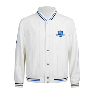 【双色线条渐变】美式棒球夹克牙刷绣外套轻薄男士新款夏季上衣