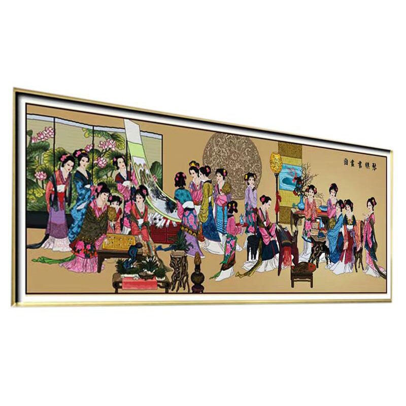 蒙娜丽莎十字绣十二图琴棋书画