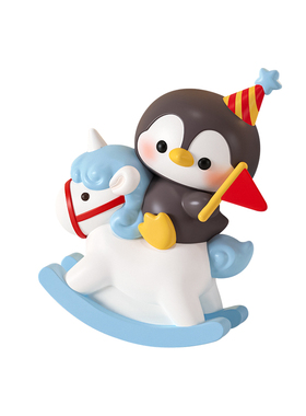 可爱动物摇摇乐木马摆件办公室