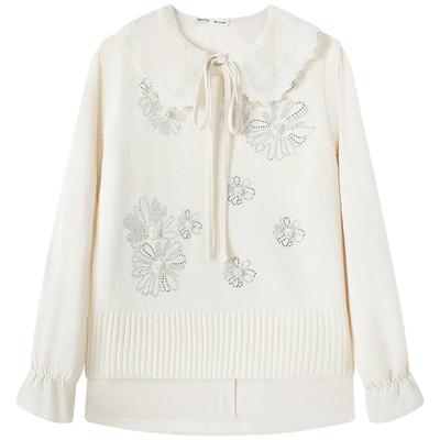 慕兔法式长袖衬衫马甲背心套装