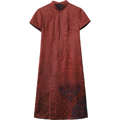 香云纱真丝连衣裙女2025夏季新款