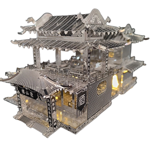 聚仙楼客栈 3D立体金属军事拼图DIY手工制作益智拼装模型成人玩具