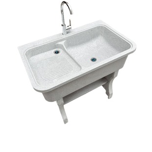 石英石洗衣池阳台洗衣台带搓板台盆大理石洗衣槽庭院一体水槽水池