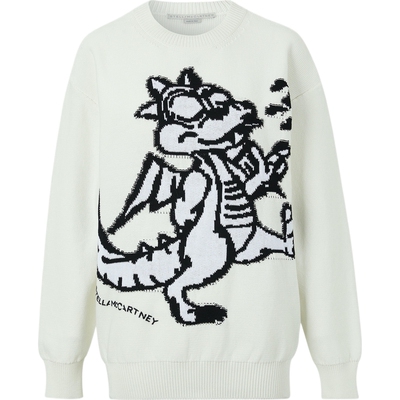 Stella McCartney  秋冬女刺绣提花针织棉质毛衣