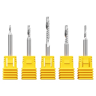 威特3.175单刃螺旋铣刀亚克力切割雕刻刀数控雕刻机刀头钨钢铣刀