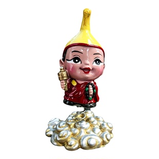 西藏藏族藏式特色纪念品喇嘛上师车挂车载汽车中控台摆件原创礼品