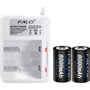 星威 1号电池充电器套装2节一号充电电池D型大号热水器燃气灶专用