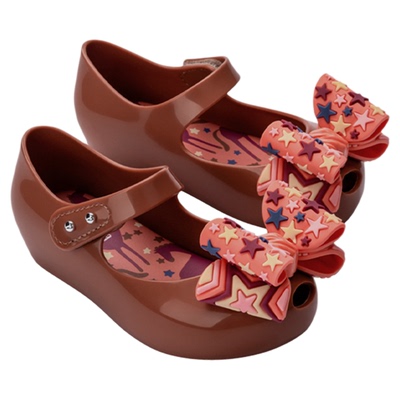 梅丽莎女童蝴蝶结鱼嘴芭蕾鞋