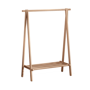 纯实木落地衣帽架卧室挂衣架家用简易晾衣架简约原木床边挂衣神器