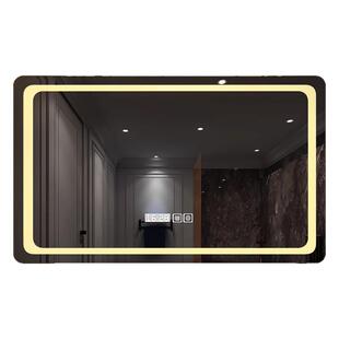 智能浴室梳妆镜子带灯背光冷暖触摸屏防雾卫生间LED化妆镜方挂镜