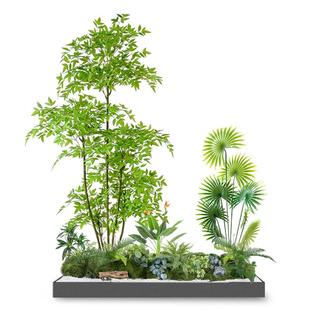 办公室造景仿真绿植室内楼梯角落装饰玄关橱窗仿生假树景观植物