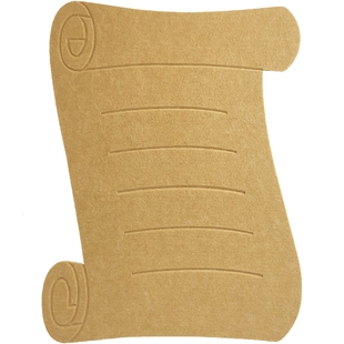 羊皮卷形状毛毡板创意留言板家庭记事板作品照片展示软木板告示栏