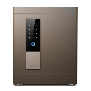 得力33577居家系列保管箱保险箱指纹密码解锁办公室大型保管柜家用小型防盗全钢入柜式保管盒可固定入墙防盗