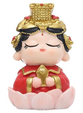 中国风妈祖摆件国潮桌面装饰树脂工艺品小摆件神仙文创纪念品礼品