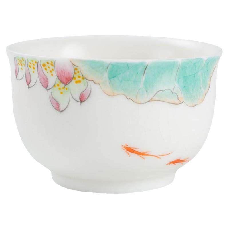 李斌手绘明觉杯功夫茶具高端品茗杯陶瓷个人茶杯主人杯单杯女羊脂