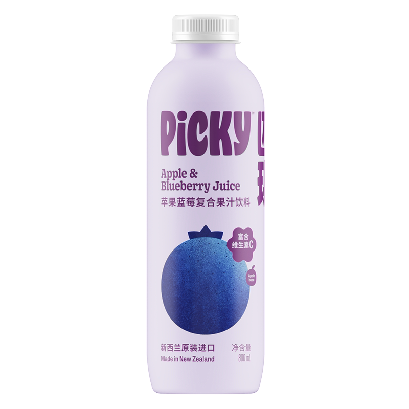PICKY匹琪苹果蓝莓复合果汁饮料300ml