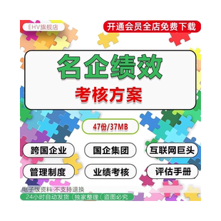 名企绩效考核方案跨国企业国企集团互联网公司绩效管理案例人事部业绩评估手册岗位薪酬设计方案绩效考评表