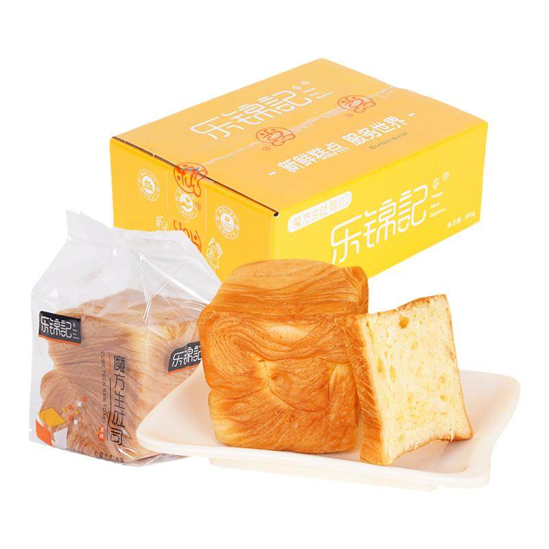 乐锦记 魔方生吐司早餐手撕面包整箱 奶香味健康食品办公室下午茶