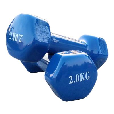 1KG2公斤六角浸塑固定女士哑铃