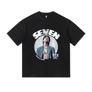 田柾国BTS肌肉写真粉丝应援周边韩重磅纯棉T恤半袖杉情侣男女同款