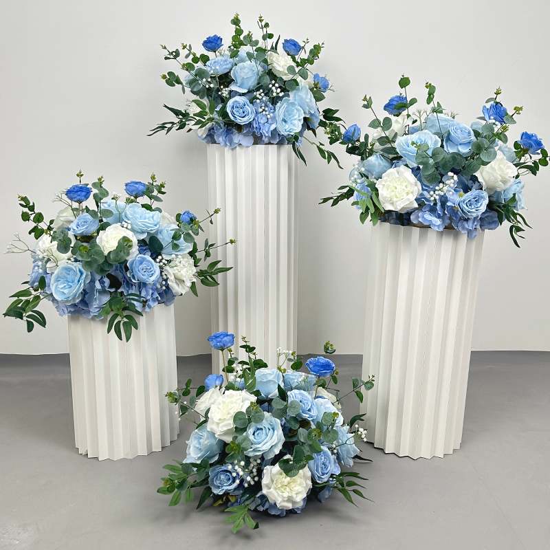 交车仪式布置花艺花球仪式装饰交花车仿真花花罗马柱假场景布置