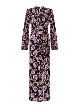 DVF2026春夏新款系带领度假绽放花朵轻薄连衣裙DL4T006