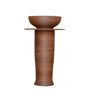 阳台陶瓷立柱式洗脸盆台柱式落地花园户外一体洗手盆家用庭院复古