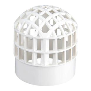 PVC天台网罩地漏 50防堵过滤网75户外阳台下水管内插圆形排水配件