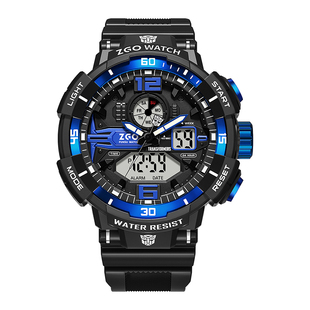 正港ZGOx变形金刚电子手表男生初中小学生青少年运动防水夜光闹钟