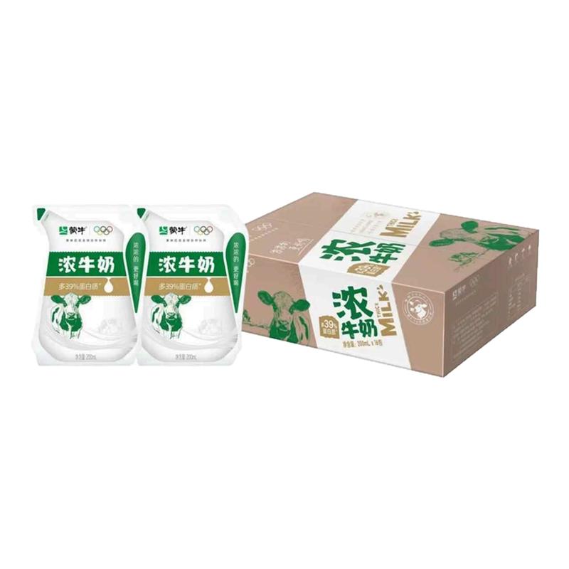 蒙牛爱克林浓牛奶200ml*16整箱